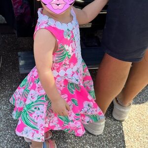 Lilly Pulitzer dress toddler Pink Floral Toddler Dress